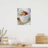 Granola, haver, geroosterd fruit, bessen, framboze poster (Keuken)