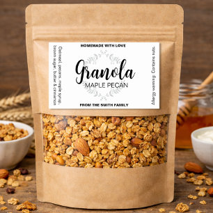 Granola (of uw eigen tekst) Thuisgemaakt Etiket Gr