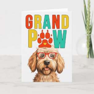 GranPAW Caramel Labradoodle Grappige Grootouders D Feestdagen Kaart