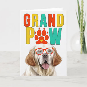 GranPAW Clumber Spaniel GrandDOG Grootouders Dag Feestdagen Kaart