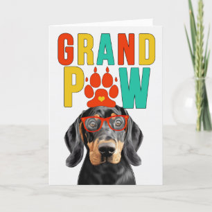 GranPAW Coonhound Hond Grappige Grootouders Dag Feestdagen Kaart