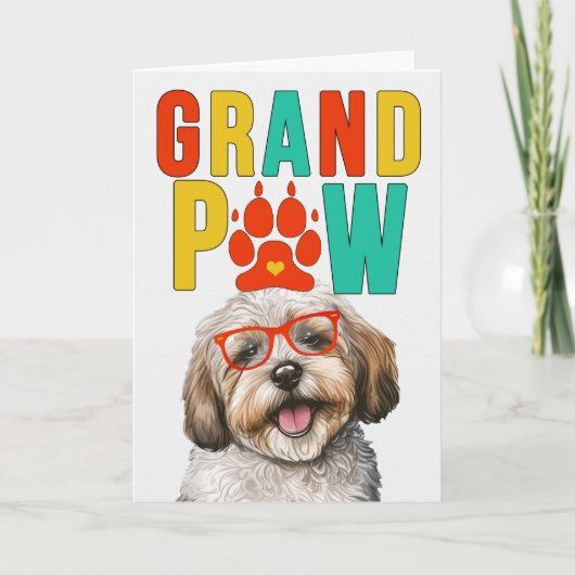 GranPAW Havanese HOND Grappige Grootouders Dag Feestdagen Kaart (Voorkant)