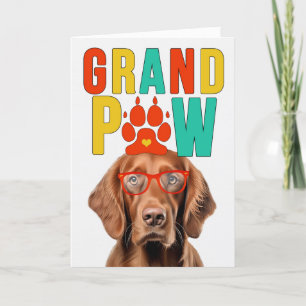 GranPAW Ierse Setter Hond Grappige Grootouders Dag Feestdagen Kaart