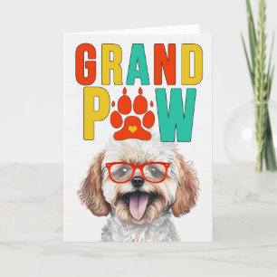 GranPAW Maltipoo Hond Grappige Grootouders Dag Feestdagen Kaart