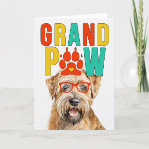 GranPAW Wheaten Terriër Hond Grappige Grootouders  Feestdagen Kaart