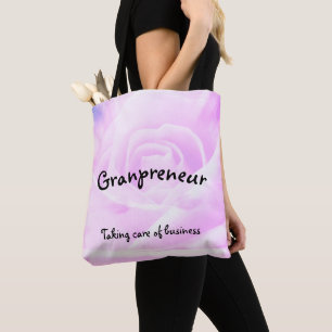 Granpreneur-floreel ontwerp tote bag