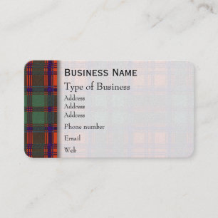 Grant clan Pset Scottish tartan Visitekaartje