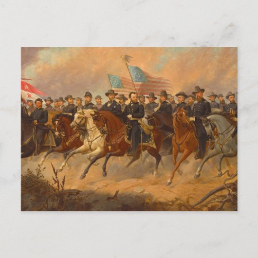 Grant en zijn generaals van Ole Peter Hansen Balli Briefkaart (Voorkant)