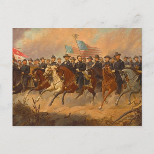 Grant en zijn generaals van Ole Peter Hansen Balli Briefkaart (Voorkant)