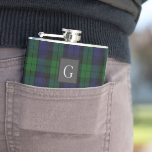 GRANT HUNTING TARTAN BlackWatch Letter G -Kan bewe Heupfles