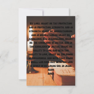Grant Me Protection Prayer Flat Wenskaart Kaart