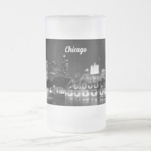 Grant Park Chicago Grayscale Frosted Mok