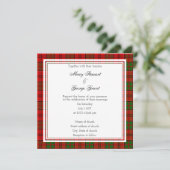 Grant Scottish Wedding Square Uitnodiging (Staand voorkant)