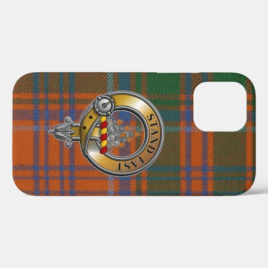 Grant Tartan & Badge Case-Mate iPhone Case (Achterkant (horizontaal))