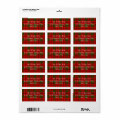 Grant Tartan Étiquette (Feuille entière)