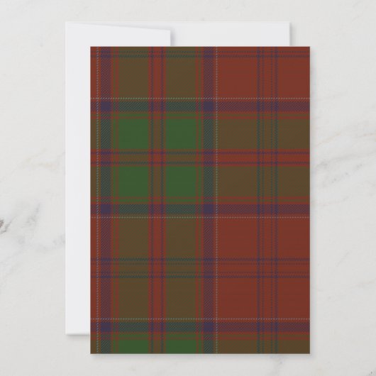 Grant Tartan Faire-part de mariage (Dos)