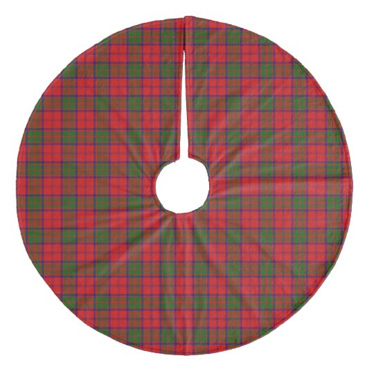 Grant tartan red green plaid fleece kerstboom rok (Voorkant)