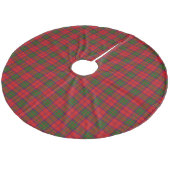 Grant tartan red green plaid fleece kerstboom rok (Gekanteld)
