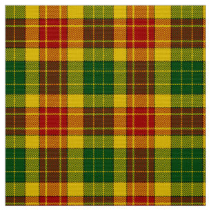 Grant Tartan Rood Groen en Geel geruite stof