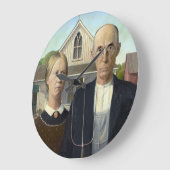 Grant Wood "American Gothic" Grote Klok (Hoek)