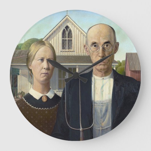 Grant Wood "American Gothic" Grote Klok (Voorkant)