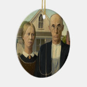 Grant Wood - Amerikaans Gothic Keramisch Ornament (Rechts)