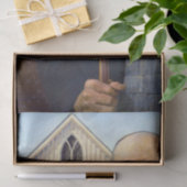 Grant Wood | Amerikaanse Gothic (1930) Tissuepapier (Geschenk)