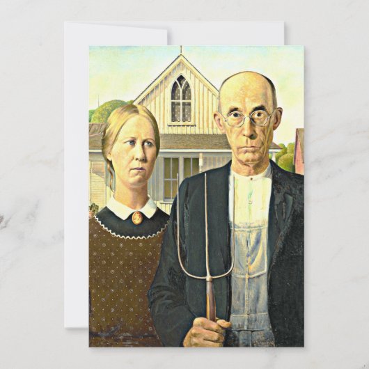 Grant Wood - Amerikaanse Gothic, Kaart (Voorkant)