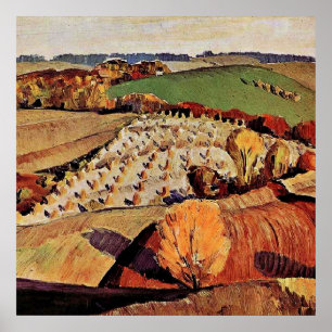 Grant Wood Art, Landscape Poster