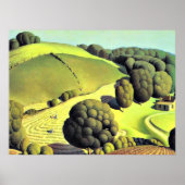 Grant Wood artwork, Young Corn, Poster (Voorkant)