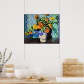 Grant Wood - Calendulas, bloemschilderij Poster (Keuken)