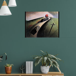 Grant Wood, dood op de Ridge Road, Poster