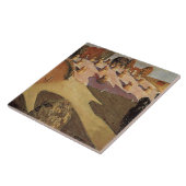 Grant Wood - Iowa Landschap Tegeltje (Zijkant)