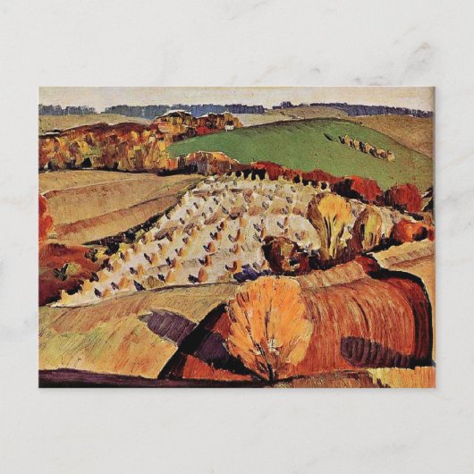 Grant Wood, landschap Briefkaart (Voorkant)
