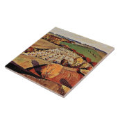 Grant Wood, landschap Tegeltje (Zijkant)