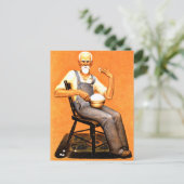 Grant Wood - opa die popcorn eet, Briefkaart (Staand voorkant)