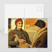 Grant Wood - taxatie, kunstschilderij, Briefkaart (Voorkant / Achterkant)