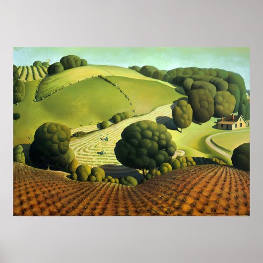 Grant Wood - Young Corn Poster (Voorkant)