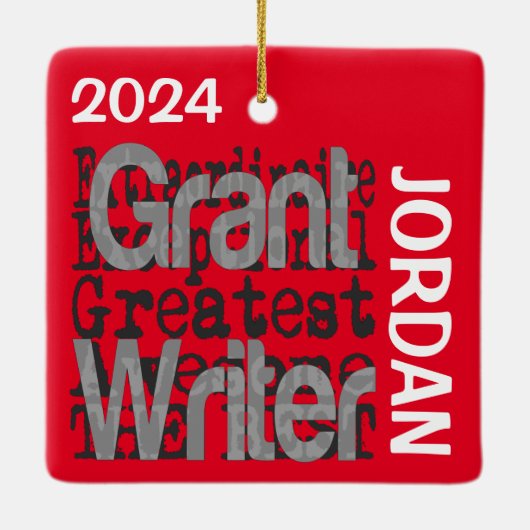 Grant Writer Extraordinaire CUSTOM Keramisch Ornament (Achterkant)