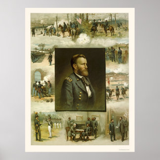 Grant's Career Scenes van L. Prang & Company 1885 Poster