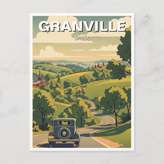 Granville Ohio Reizen Briefkaart (Voorkant)