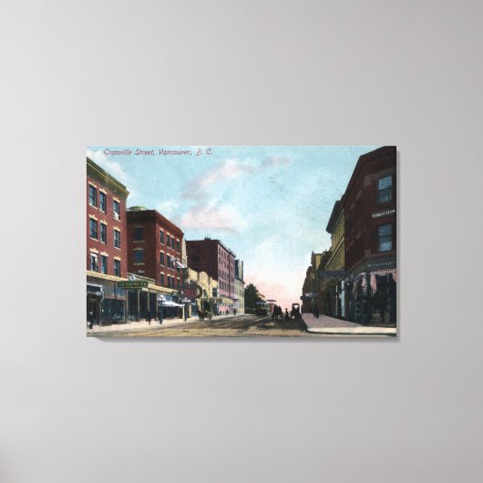 Granville Street Uitzicht Canvas Afdruk (Voorkant)