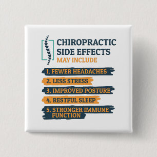 Grap Chiropractie Bijwerkingen Funny Chiropractor Vierkante Button 5,1 Cm