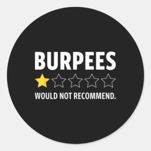 Grap Fitness Burpees Krachttraining Gewichtheffen Ronde Sticker