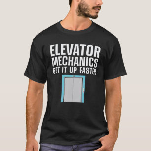 Grap garage grappige lift monteur mannen machinist t-shirt