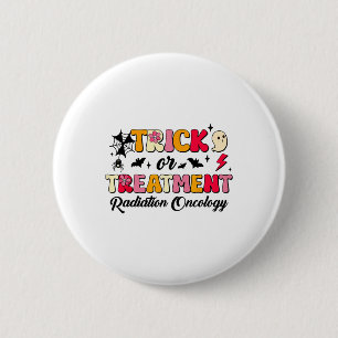 Grap of Behandeling Radiatie Oncologie Halloween Ronde Button 5,7 Cm