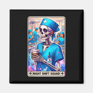 Grap Skeleton Tarotkaart Nachtploeg Hallow Magneet