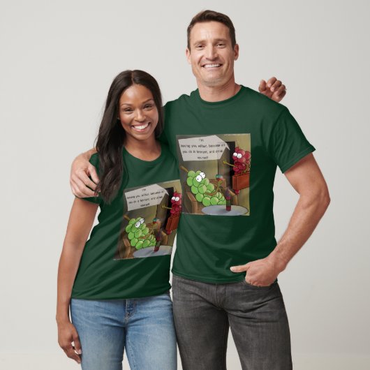 Grape Break-Up Funny Food, Wine & Marriage Comic T-shirt (Unisex)