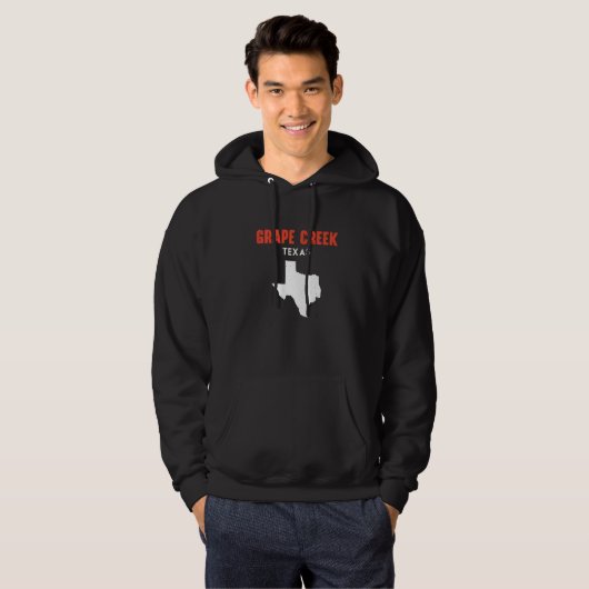 Grape Creek Texas USA State America Travel Texas Hoodie (Voorkant volledig)
