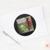 Grape Divorces Funny Ronde Sticker (Envelop)